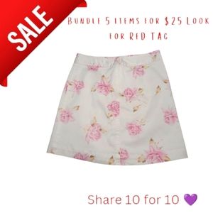 Banana Republic Sz 6 Rose Mini Skirt Stretch Leather FEEL